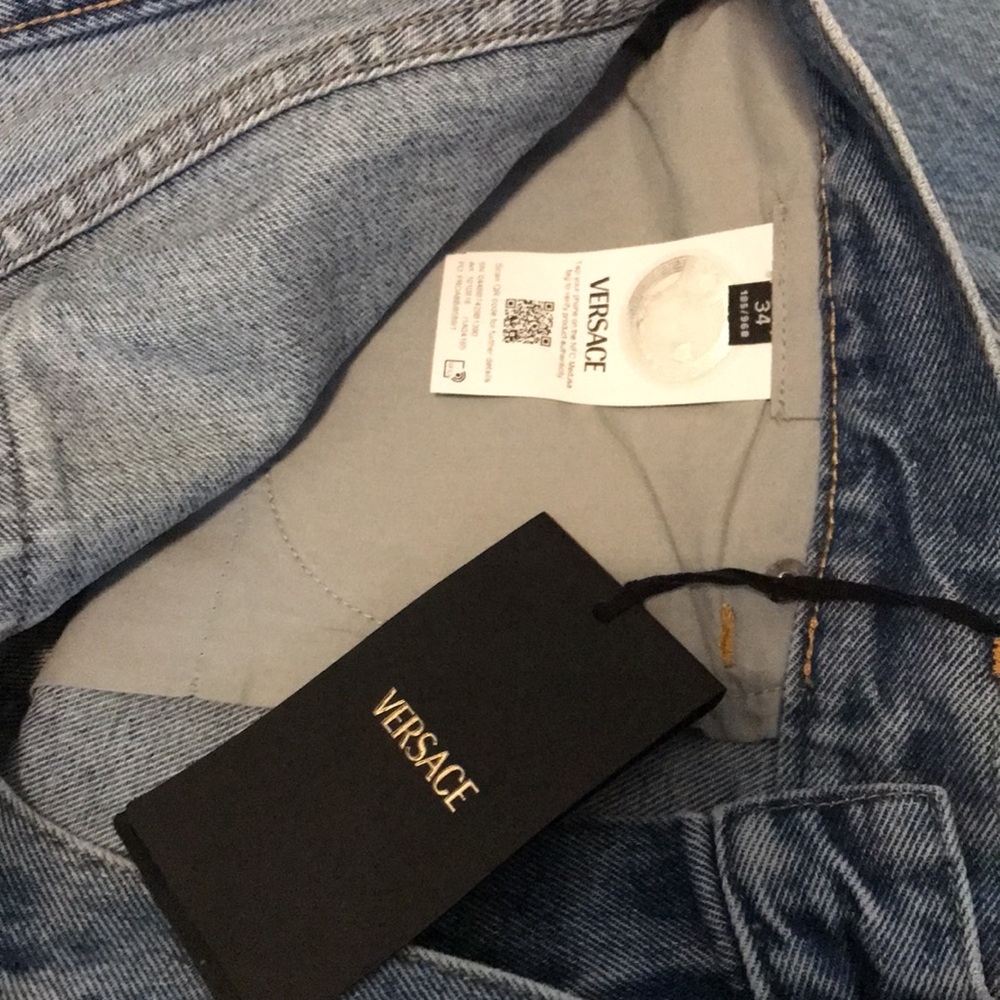New Authentic Versace “Biggie Medusa” Nonstretch Denim Jeans – Size 34 - Picture 17 of 17